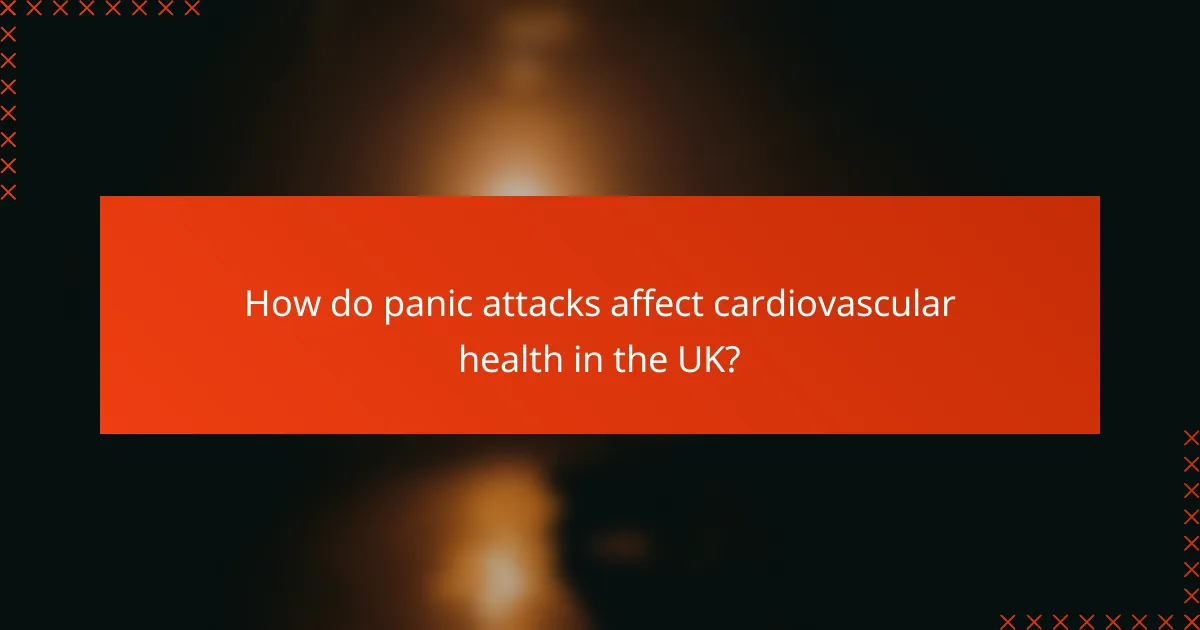 How do panic attacks affect cardiovascular health in the UK?